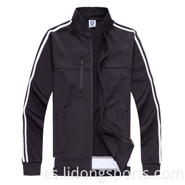 Fashion Men al aire libre Chaqueta de pista Polyester Sport Soccer Jacket/Último abrigo de chaqueta de diseño para hombres